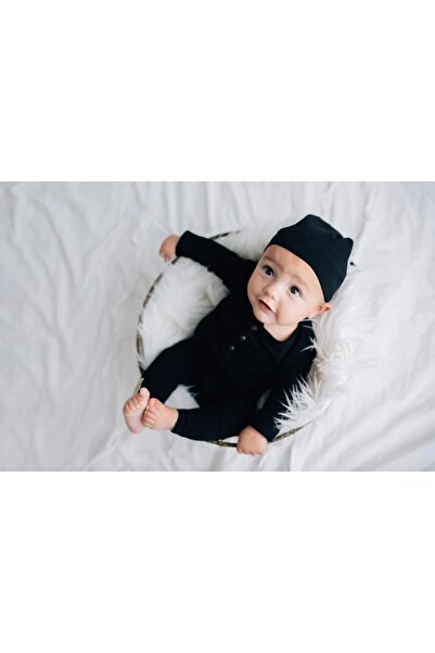 Lovedbaby Baby pajamas set, 2pcs, 100% hypoallergenic cotton – GOTS certified, Black, 0-12 months