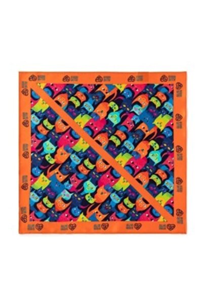 All We Need Is Pets Cats’n Power Orange Silk Bandana for Cats and Pet Lovers