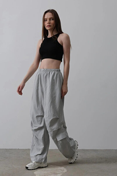 GENCULUS Parachute Cargo Pants Gray