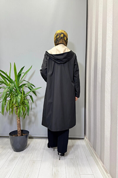 MISS DALIDA Double-Sided Lightweight Soft Coat Black-Beige T25Pf-8012