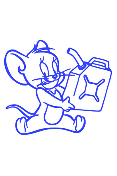 Oracal Fuel filler or body sticker, Jerry can type, 12cm, blue