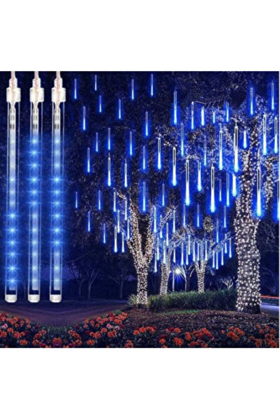 Miro Power Set de lumini albastre meteor, 8 țurțuri, lungime 3 m, înălțime 50 cm