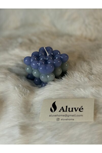 AluveHome İki Tonlu Bubble Mum – Mavi & Açık Mavi | Huzur Enerjili El Yapımı ...