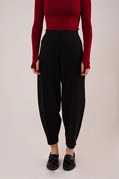 GENCULUS Carrot Cut Black Trousers