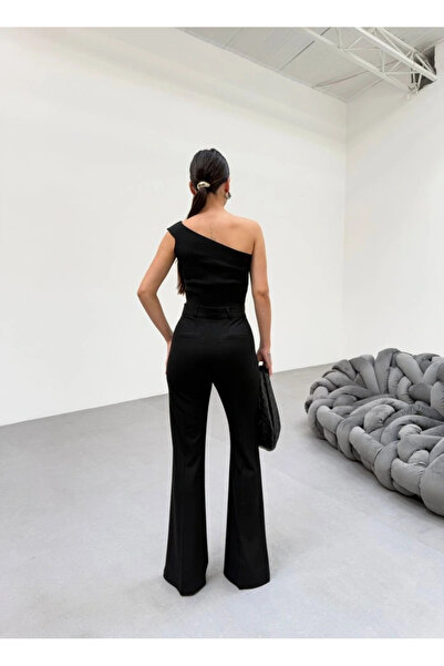 GENCULUS    230 Gr Poly Viscose Full Lycra Flared Trousers