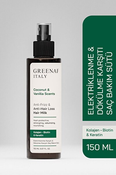 GREENAF İTALY Saç Sütü | Elektriklenme Karşıtı & Dökülme Önleyici | Kolajen K...