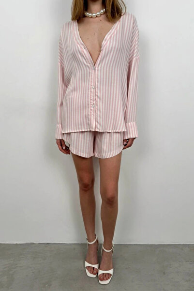 GENCULUS Striped Shirt Shorts Set