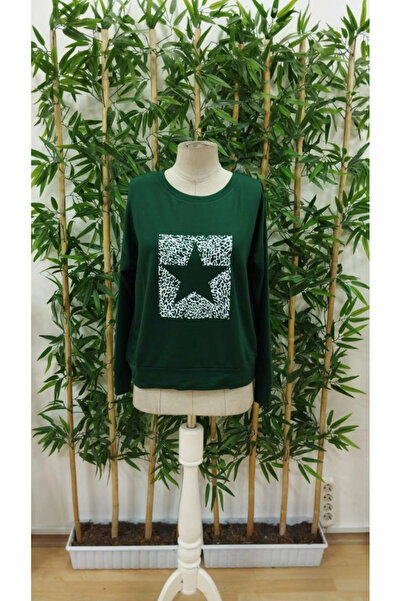 GENCULUS    Women's Long Sleeve Crew Neck Print Viscose Two Thread Blouse