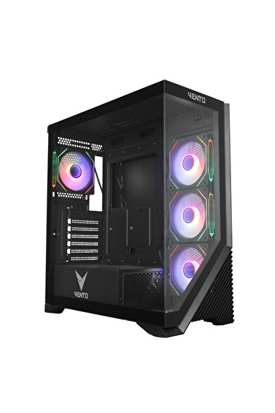 VENTO FSP VG4202FLA 750W 80+ GEN5 4x120mm RGB Fan Temperli Cam USB 3.0 Mesh ATX Gaming (Oyuncu) Kasa