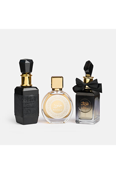 OEM Set of 3 Oriental Women's Perfumes – Anfasak/Ansaam Gold, Khulood & Bint Hooran (100 ml x 3)