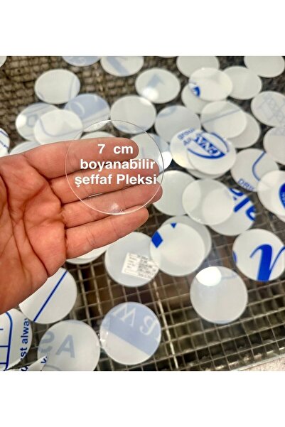 hazer case MAGNET YAPIMINA UYGUN 7 CM ŞEFFAF BOYANABİLİR YUVARLAK PLEKSİ 20 ADET