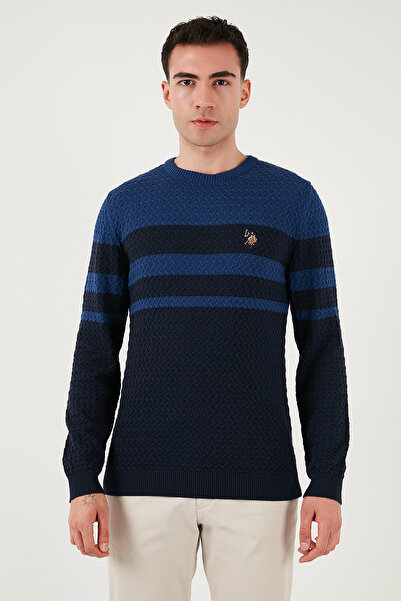 U.S. Polo Assn. U.S. Polo Baumwoll-Slim-Fit-Pullover mit Rundhalsausschnitt f...
