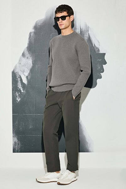 Kocamanlar Ayakkabı Lufian 112090172 Blend Kazak Men's Sweatshirt Mink