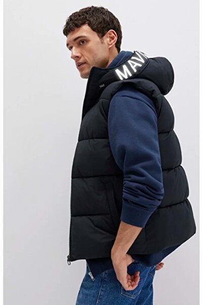 Mavi 0110089 Hooded Inflatable Men's Vest Black