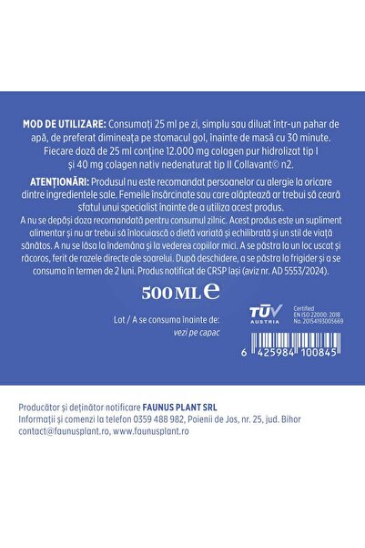 Faunus Plant Collagen Joints Forte 500 ml