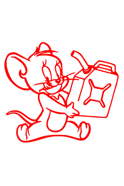 Oracal Fuel tank or body sticker, Jerry can type, 12cm, red