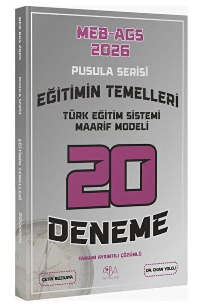 CBA Akademi CBA Yayınları 2026 MEB-AGS Eğitimin Temelleri, Türk Eğitim Sistem...