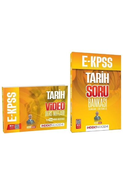 İndeks Akademi 2026 EKPSS Tarih Video Ders Notları + Soru Bankası 2 li Set - ...