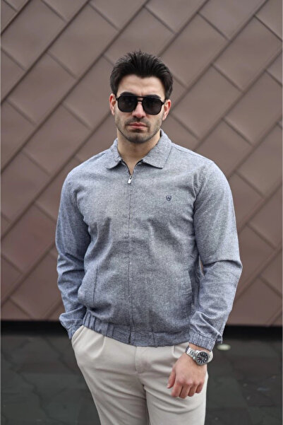 GENCULUS Men's Cotton Linen Fabric Jacket