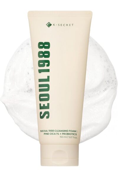SEOUL 1988 غسول رغوي منظف من كي سيكريت، سيول 1988، مستخلص الصنوبر سيكا 1%، بروبيوتيك، 150 مل