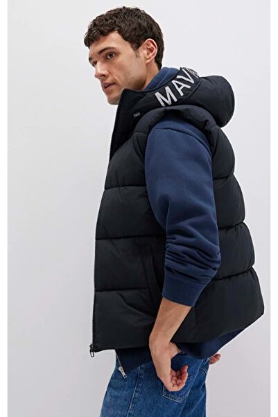 Mavi 0110089 Hooded Inflatable Men's Vest Black