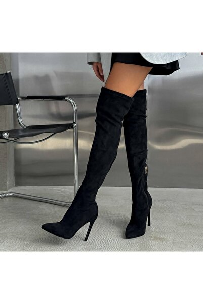 FUNDA AKIN حذاء Mi Luz Elis ذو الكعب العالي من الجلد السويدي المرن