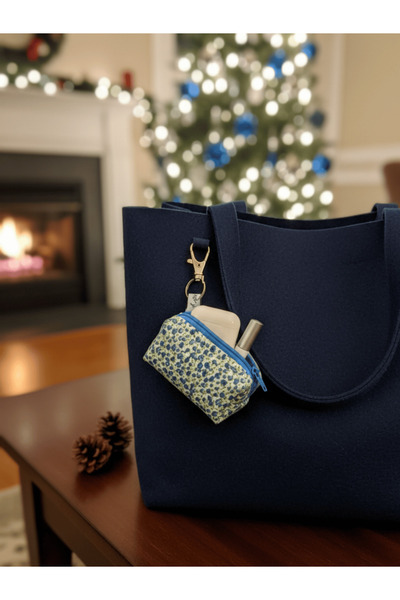 Ays Quilt Çok Amaçlı Anahtarlık Çanta Charm - Airpods Kılıfı - Mini Ruj Ve Bozuk Para Çantası