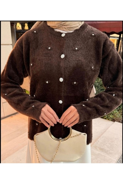 Abalı Abalı..Yeni sezon HIRKA DÜĞME DETAYLI KAHVERENGİ