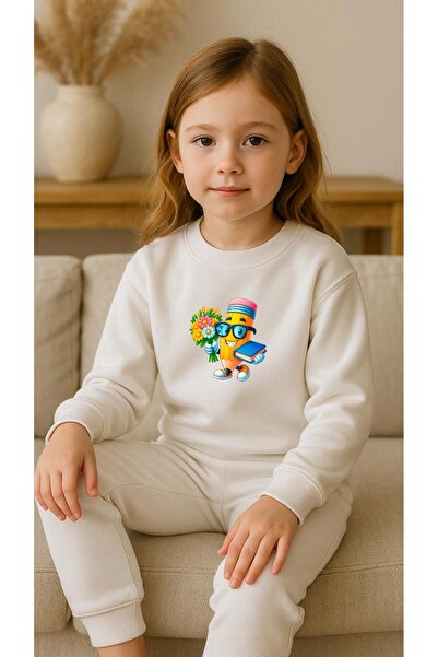 playwear Παιδικό Φούτερ Σετ Ρούχων με στάμπα FLOWER BOOK για Κορίτσια και Αγό...