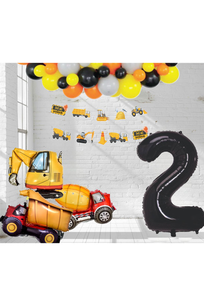 Öztürkpartievi مجموعة حفلات عيد الميلاد بمفهوم البناء + لافتة زخرفية + بالون ...