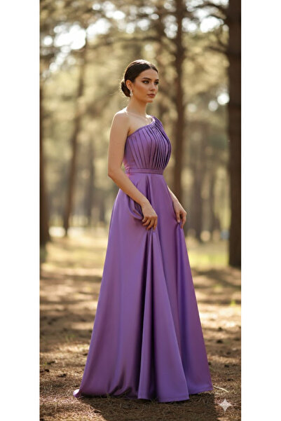 Zeyn KADIN ABİYE STRAPLEZ PLİSE VE KORSAJ DETAYLI KLOŞ ETEKLİ UZUN ELBİSE