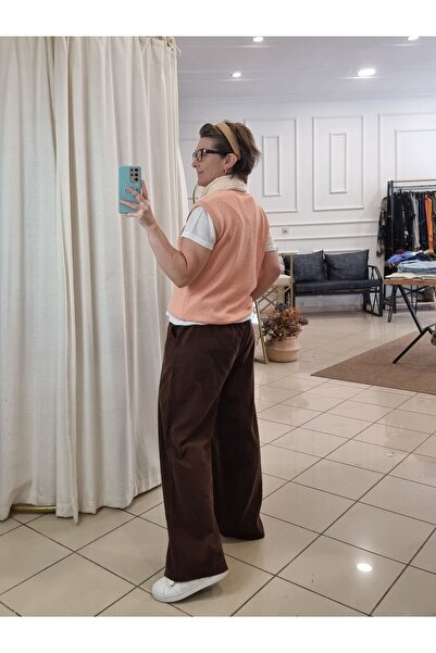 pudubutik Mercerized Knitwear Sweater Salmon