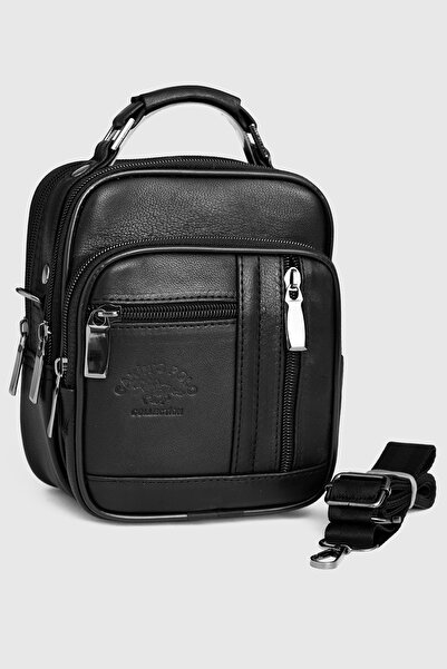 Fiyaka Ck12 Large Size Genuine Leather Men's Bag Black