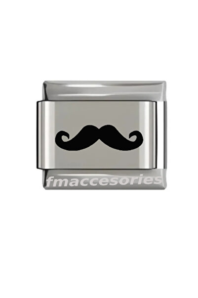 fmaccesories سوار من الفولاذ الإيطالي بلون فضي، طباعة ليزر أوبتيموس برايم، لا...