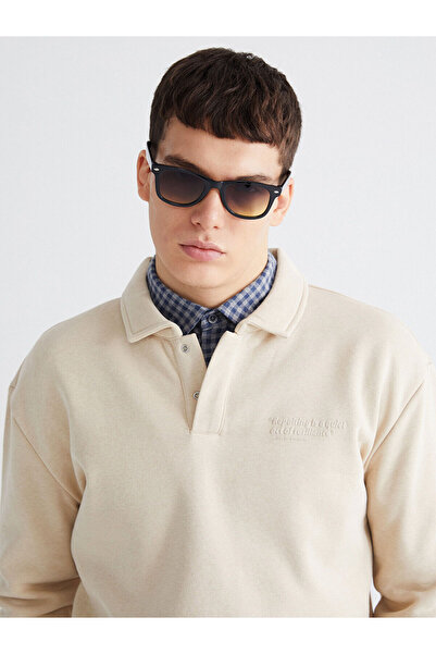 LC Waikiki Özmarka New Season Polo Neck Printed Men's Sweatshirt