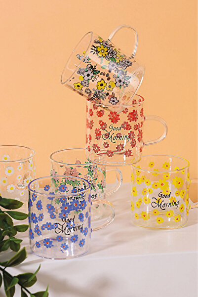 AROW 2 ADET Winsome Kulplu Cam Bardak 6'lı 100 ml