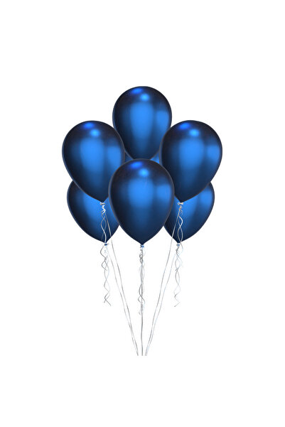 Öztürkpartievi Parlak Lacivert Metalik Balon 20 Adet