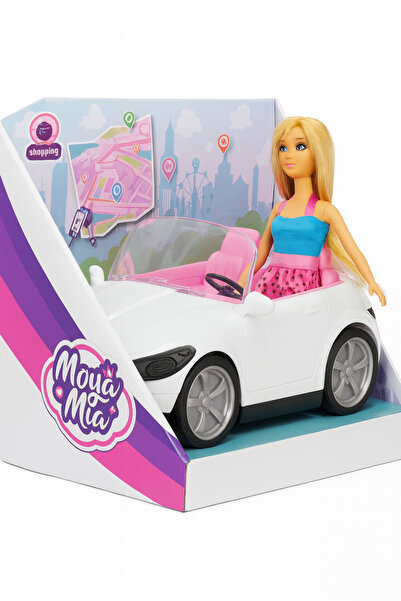 Moya Mia Doll with Convertible Car – Dream Car White, Pink Interior, 3-piece Accessories, 3+ years