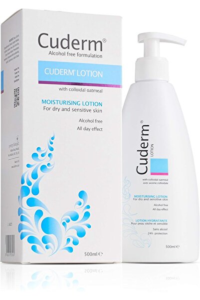 MQ Cuderm Lotion 500 ml (Alcohol-Free) - Colloidal Oatmeal, Hypoallergenic, Vegan, Fragrance-Free