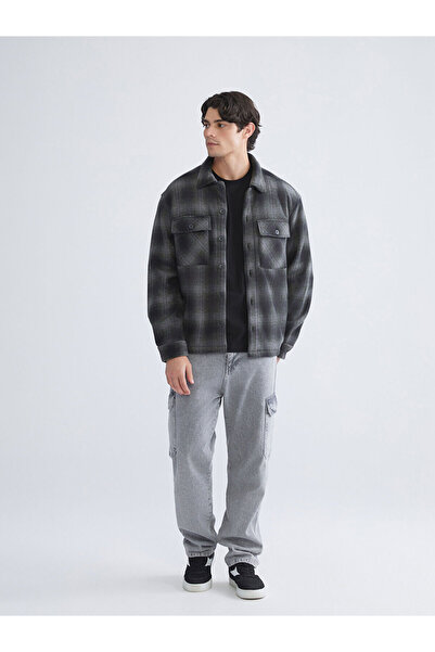 LC Waikiki Comfortable Fit Long Sleeve Plaid Men's Shirt Jacket