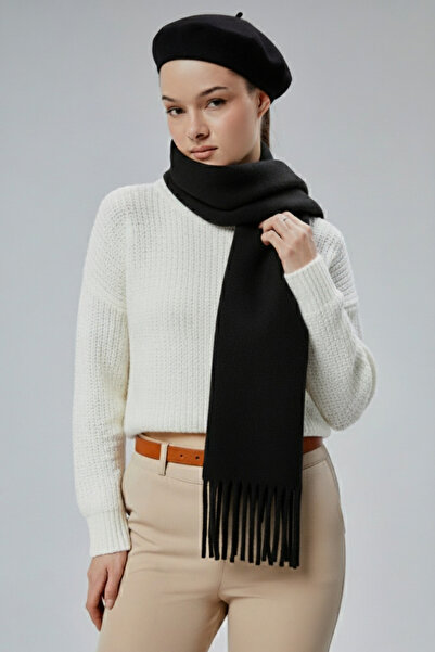 derikem Women's Winter French Painter Beret and Shawl Two-Piece Set Shawl and Beret Winter Set