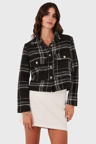 Via Dante Βαμβακερό παλτό με κουμπιά και γιακά πουκάμισο REGULAR FIT JACKET 2687551191