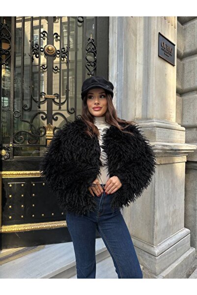 A&O Style معطف نسائي من الفرو الناعم للغاية قصة فضفاضة