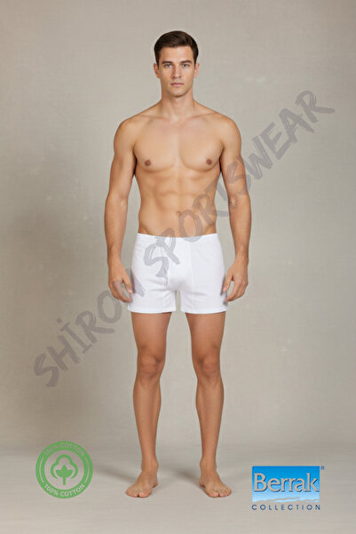 Shiron Sportswear&Company Men's 6-Pack White Classic 100% Cotton Combed Long Underwear-Lingerie Berrak / 1055