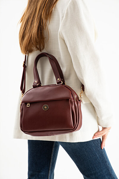 Sanmorris Sn 1431 Women's Shoulder Bag Handbag Crossbody Bag Bordo