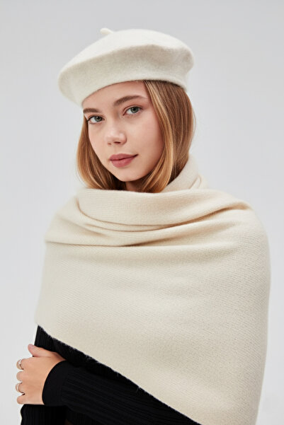 derikem Women's Winter French Painter Beret and Shawl Two-Piece Set Shawl and Beret Winter Set