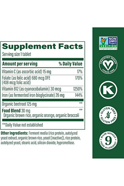 MEGAFOOD Blood Builder Tablets - 30 Tablets