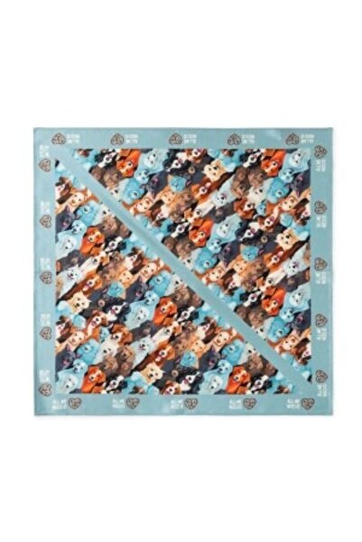 All We Need Is Pets Dreamy Blue Dogs Blue Silk Bandana for Dogs and Pet Lovers