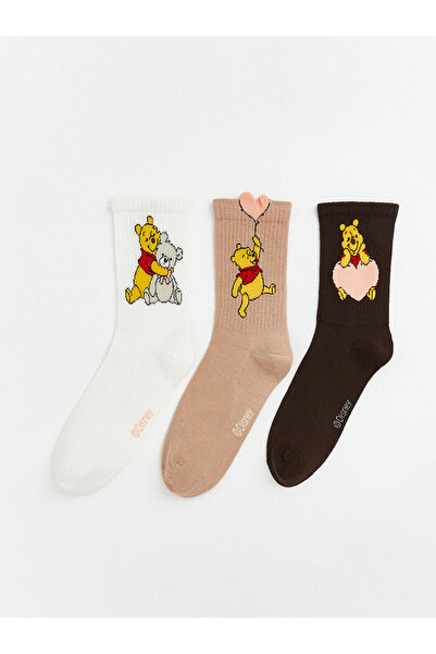 LC Waikiki Winnie the Pooh Baskılı Kadın Soket Çorap
