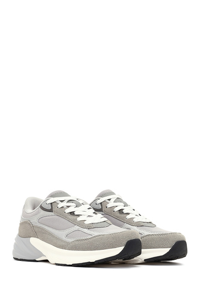 Derimod Women's Gray Lace-Up Thick Soled Sneaker 25Afd494014